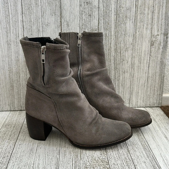Jeffrey Campbell RuchedBoots, suede Slouchy Ankle Boots - Picture 3 of 9